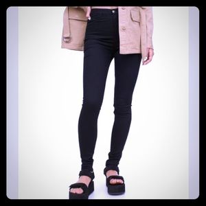 H&M super skinny high-rise black jeans